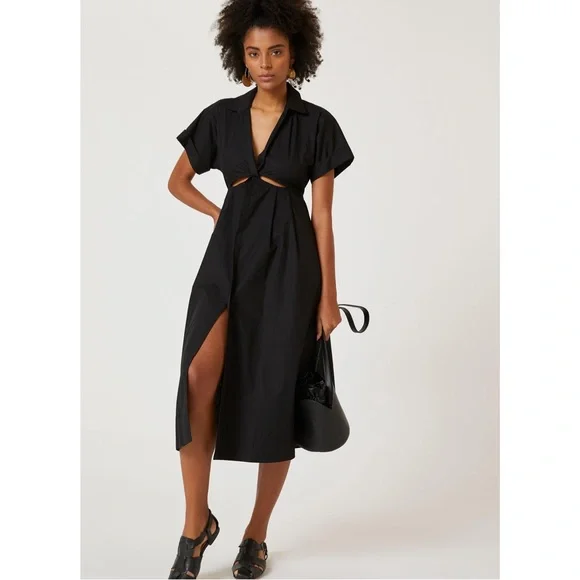 Anthropologie Twist Waist Midi Shirtdress NWT - Picture 5 of 10